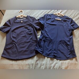 Navy scrub top bundle